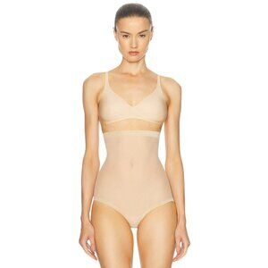 Wolford Tulle Control High Waisted Panty in Clay 36 New Womens Shapewear